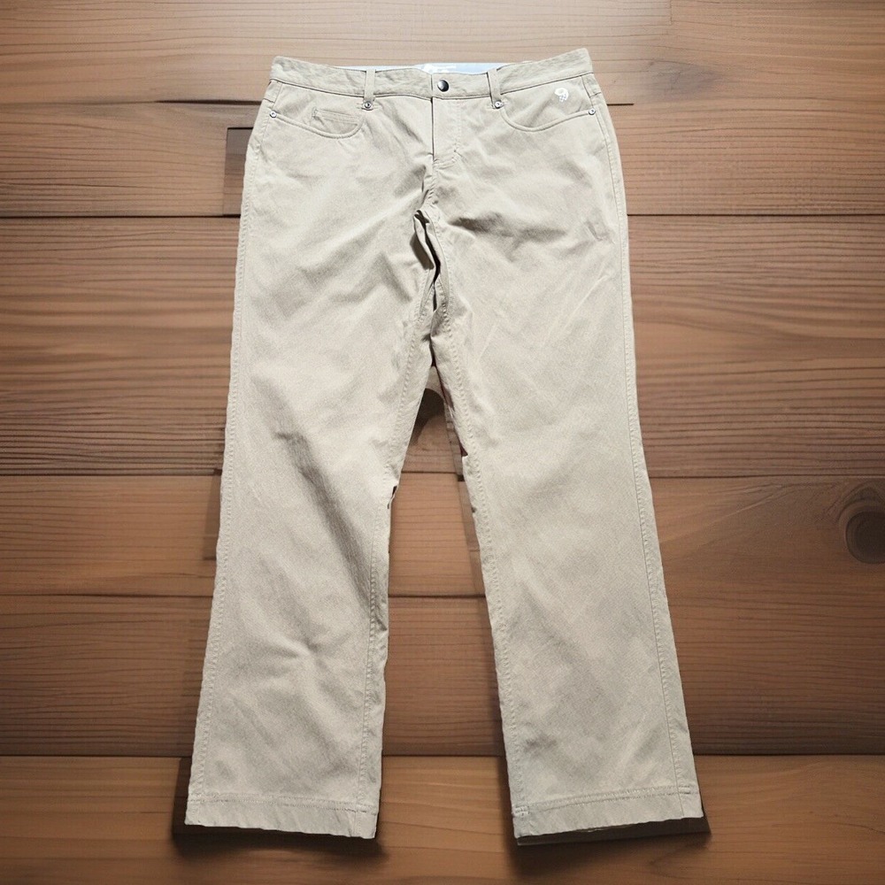 Mountain Hardwear Nylon Hiking Pants Women's 10 Beige Camp Climb Outdoor Chino